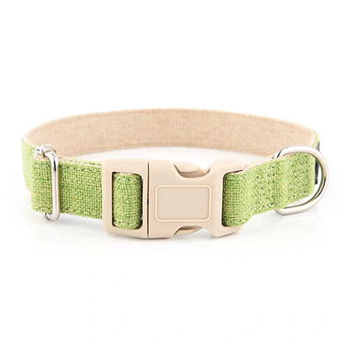 Eco-friendly cotton-linen pet collar