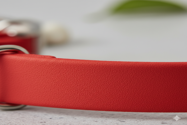 close-up of biothane material texture