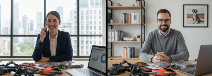 A friendly video call between a retailer and their manufacturing partner.