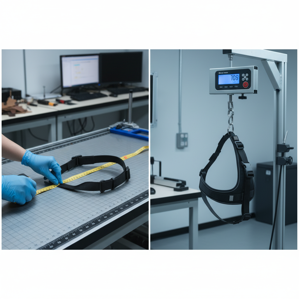 Measure the harness size and weight