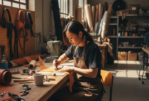 A designer sketching new product ideas on a table
