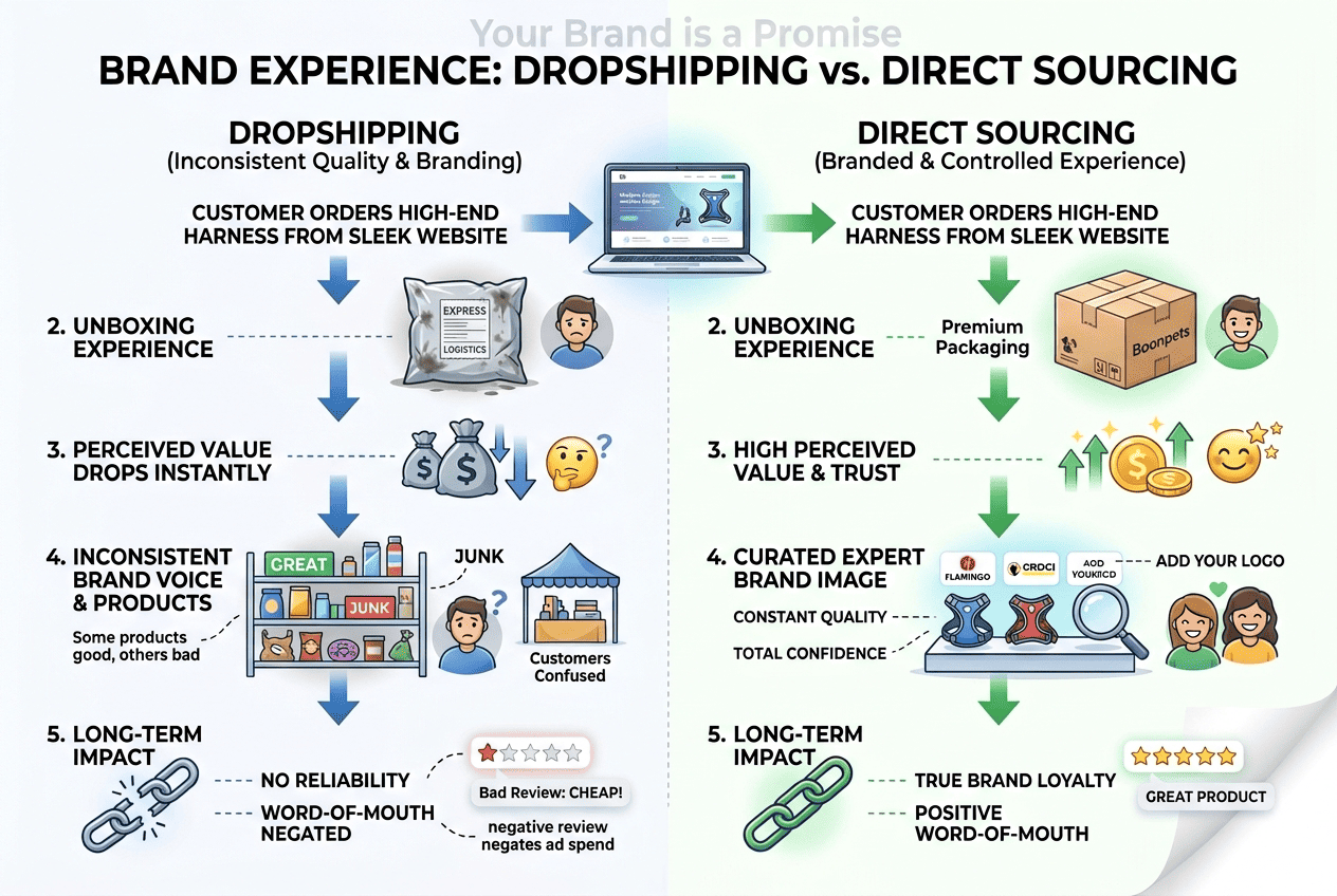 Dropshipping (Inconsistent) vs. Direct Sourcing